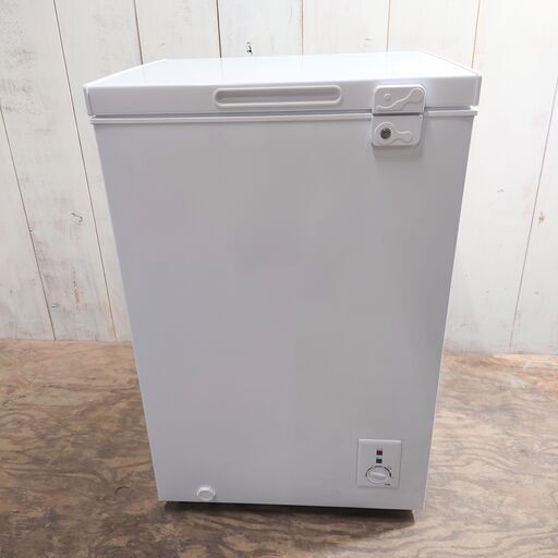 AJ取り置き【美品】【鍵欠品】2022年製 マクスゼン ノンフロン 冷凍庫 99L フリーザー 上開き ホワイト JF100ML01WH 菊倉RH