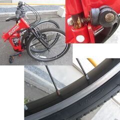 スクーデリアフェラーリ 折りたたみ マウンテンバイク 26インチ自転車 赤 SCUDERIA FERRARI 札幌市北区屯田 スクーデリアフェラーリ26インチ