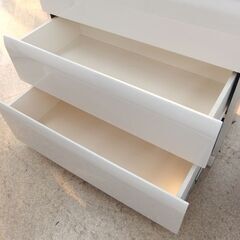 6段チェスト 幅88.5cm 衣類収納 ホワイト たんす ☆ 札幌市 北区 屯田