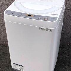 ㊴【税込み】シャープ 6kg 全自動洗濯機 ES-GE6C 穴な...