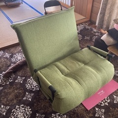 ソファーベッド  椅子 2WAY シングル　グリーン