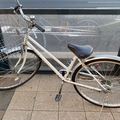 【ネット決済】26インチ　自転車　白　2022年4月に新品購入　...