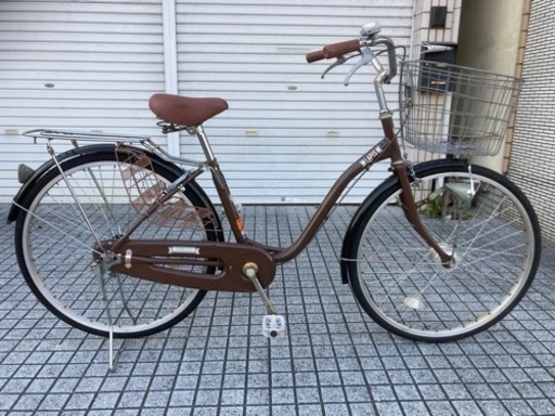 26インチ自転車】変速なし LEDオートライト付 サドル、鍵新品