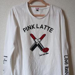 ピンクラテ　長袖Tシャツ　①