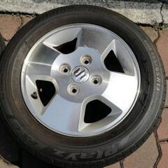スズキ純正ホイール BRIDGESTONE Playzのセット 155/65R13 100の4穴 4J +45