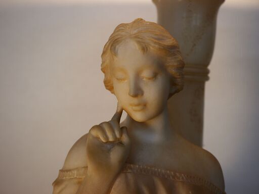 イタリア製女性像のランプ N-30 “Chinese Woman”Lamp-4 (Steel)/ Helena Fra