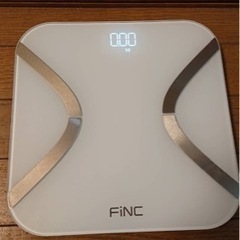 FiNC 体重計　ホワイト　電池式　オシャレ　薄型