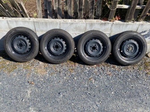 13インチ軽自動車用鉄チンホイールタイヤセット美品
