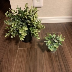 造花観葉植物・大小2個セット