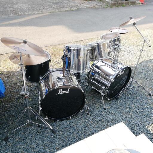 pearl beat in 2バスドラムセット　シンバルpearl cx600
