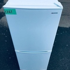 ✨2021年製✨1361番 アイリスオーヤマ✨冷凍冷蔵庫✨IRSD-14A-W‼️