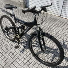 26インチマウンテンバイク】3x6段変速 センターサスペンション付 前 