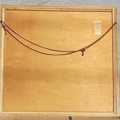 大型　日本画　酒井作【花と実】　出品作　額縁　額装　インテリア　大作100cm×97cm サイン.落款.裏書有