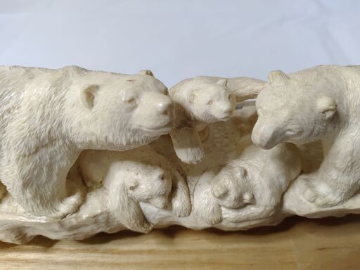 希少 熊 クマ マンモス製 置物”