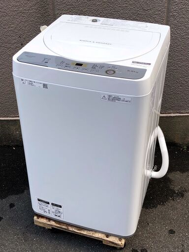 ㊶【税込み】シャープ 5.5kg 全自動洗濯機 ES-GE5C 2019年製【PayPay使えます】