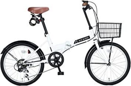 新品★折りたたみ自転車★２０インチ★ACE BUDDY AIT 206-5★ホワイト★シマノ6段変速