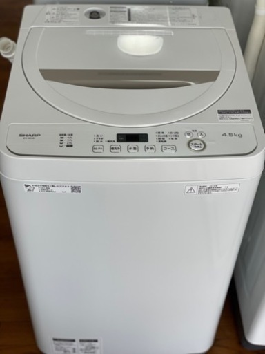送料・設置込み　洗濯機　4.5kg SHARP 2019年