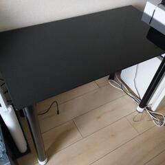 IKEA 強化ガラス デスク テーブル 黒