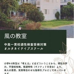 　　風の教室　　繊細さんの小学生　基礎から探究学習　中高一貫校適...