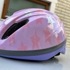 お値下げ　子供用　自転車ヘルメット女の子用　ピンク&紫
