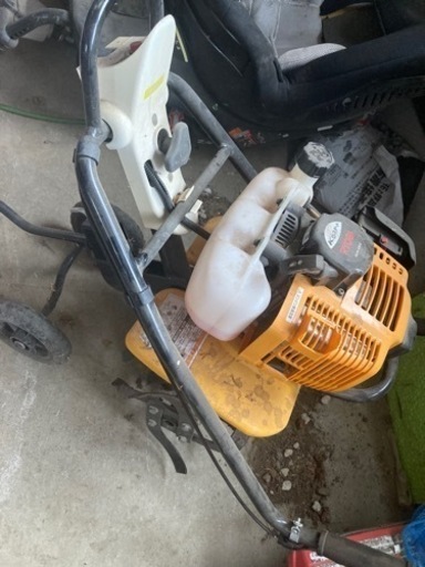 家庭用耕運機 女性でも使えてました！