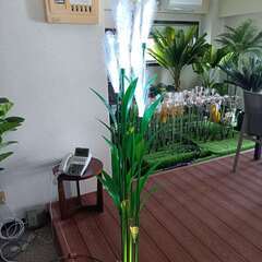 【処分価格】新品　LED フラワー 葦(ヨシ) アクリルホワイト