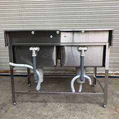 🔷🔶🔷WY1/111 ステンレス 2槽 シンク 流し台 2層 業務用 店舗用 厨房機器 W1200×D750×945mm ★直接引き取り歓迎🔷🔶🔷