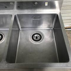 🔷🔶🔷WY1/111 ステンレス 2槽 シンク 流し台 2層 業務用 店舗用 厨房機器 W1200×D750×945mm ★直接引き取り歓迎🔷🔶🔷