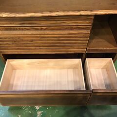 【愛品館八千代店】河口家具製作所　スライド扉キッチンボード