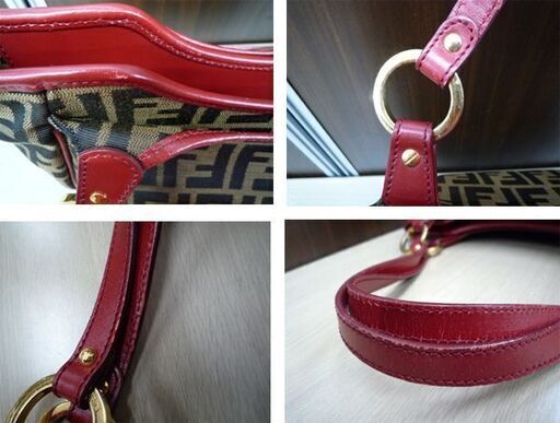 本物 FENDI ズッカ柄 トートバッグ 8BH156 ハンドバッグ キャンバス