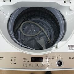 SHARP シャープ 6.0kg 全自動洗濯機 ES-GE6F 2022年製