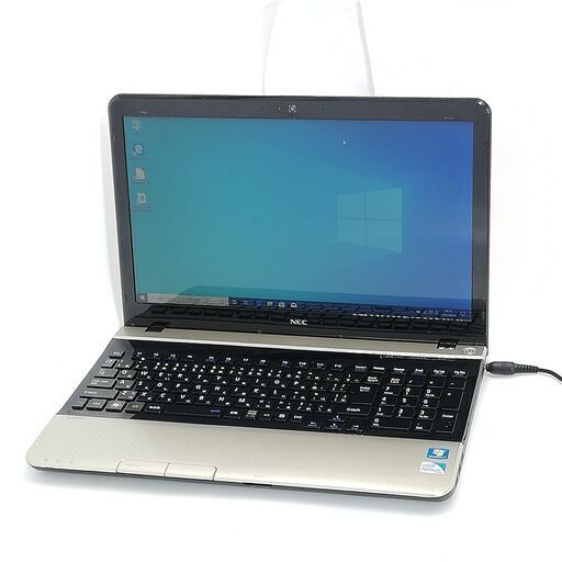 15.6型 ノートパソコン NEC PC-LS150HS6G 金色 中古良品 Pentium 4GB 高速SSD DVD 無線 Webカメラ Windows10 Office