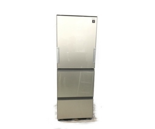 【配達設置コミコミ】国産SHARP大容量350L✨自動製氷機能付き❄️艶あり3ドア冷蔵庫