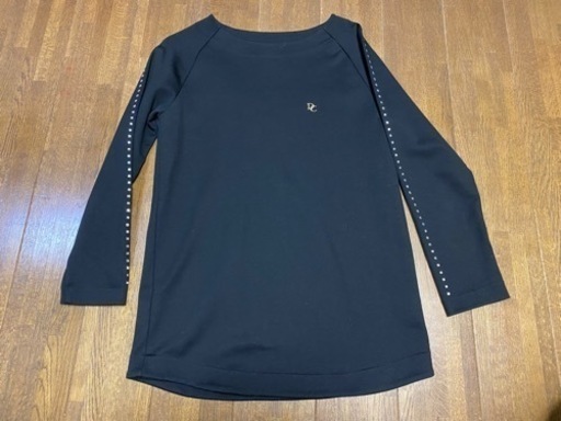 ほぼ未使用品　DressCamp ドレスキャンプ　スワロフスキー7分丈Tシャツ