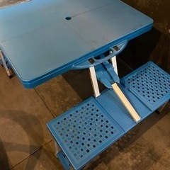 アウトドア　テーブルセット　チェア一体型  折り畳み