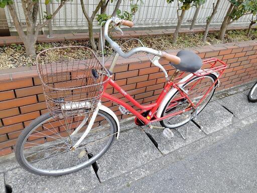 (chariyoshy出品)26インチ　ママチャリ　レッド