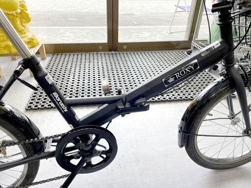 丸石 ROXY 折りたたみ自転車 6段変速 マットブラック 折り畳み 自転車 黒 鍵 カゴ付き 札幌市手稲区
