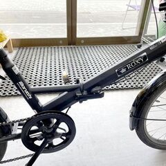 丸石 ROXY 折りたたみ自転車 6段変速 マットブラック 折り畳み 自転車 黒 鍵 カゴ付き 札幌市手稲区 丸石 ROXY 折りたたみ自転車 6段変速 マットブラック 折り畳み 自転車