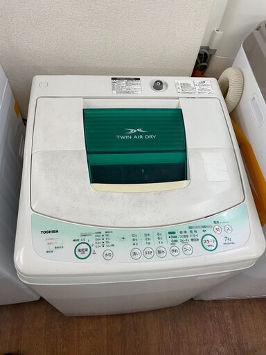 洗濯機　No.7131　東芝　2010年製　7kg　AW-307　【リサイクルショップどりーむ天保山店】