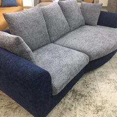 新品 ３人掛けソファ 人気モデル ファブリック素材 ユニーク デザイン 左右非対称 あぐらもかける 新生活 一人部屋 自分部屋 入替え 買い足し 買換え ツートンカラー 3人掛 ワイドサイズ 選べる 2カラー 