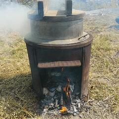 昭和レトロ　鉄製炊飯鍋炉＆丸型七輪未使用品