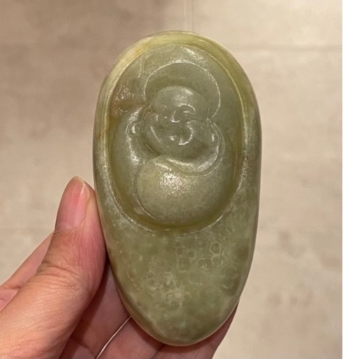 アフガンニスタンジェイド 神様 菩薩天然　石彫刻 Afghanistan Jade