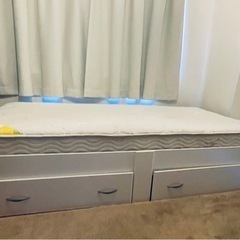 アメリカ製 収納付ベッド ツインサイズ+日本製シングルマットレス