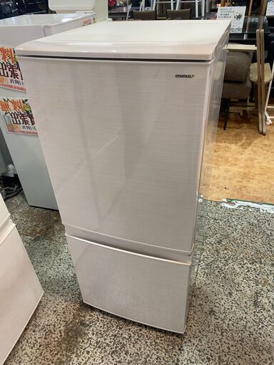 【愛品館市原店】SHARP 2018年製 137L 2ドア冷蔵庫 SJ-D14D-W【愛市IR015268-104】