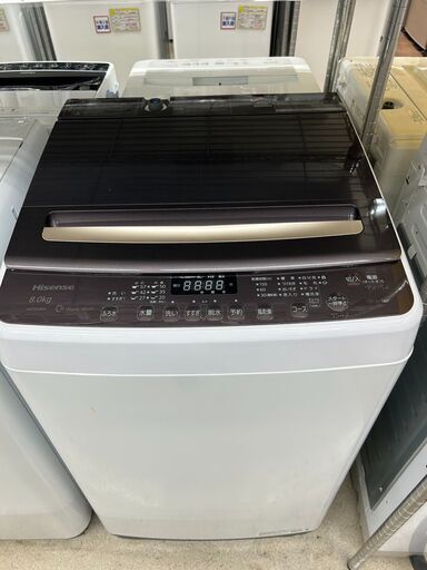 7/29 値下げＨisense 8kg洗濯機ハイセンス HW-DG80A 2022年製ウェーブ洗浄/省エネ＆インバーター7490