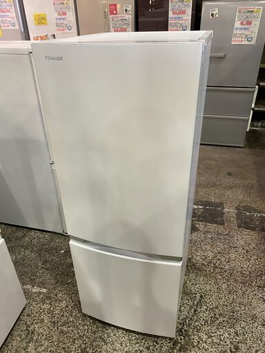 【愛品館市原店】東芝 2021年製 153L 2ドア冷蔵庫 GR-S15BS（W）【愛市IR015113-104】