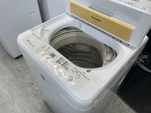 配送設置込み②パナソニック5.0K洗濯機　2017年製　分解クリーニング済み！！