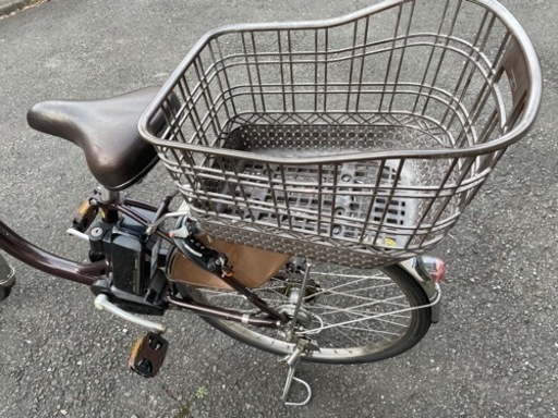 ブリヂストン電動アシスト自転車！整備済み！大容量後ろカゴ付！2016