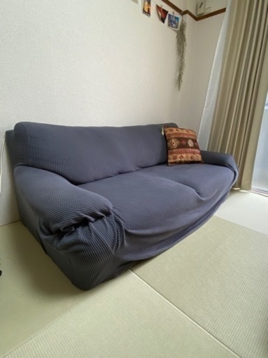 (取引中)ニトリのゆったりソファお譲りします！【引越し大量出品中】
