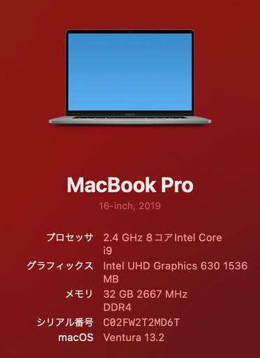 早いもの勝ち　MacBook Pro 16/ 32GB /1TB /US配列